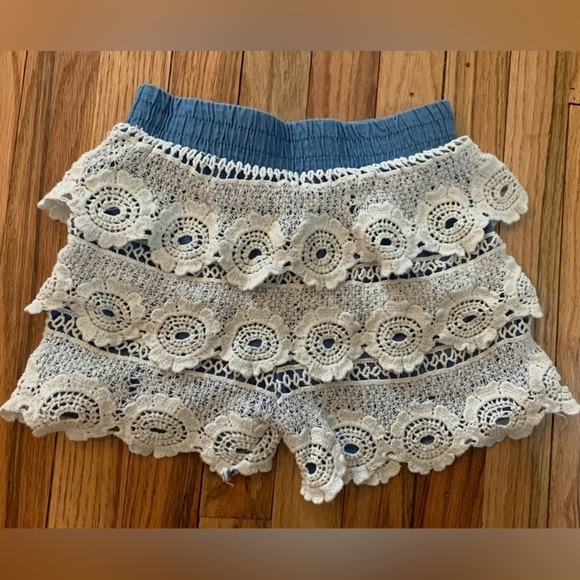 Lapis Girl Cotton Lace Shorts Size 6X - Picture 1 of 4